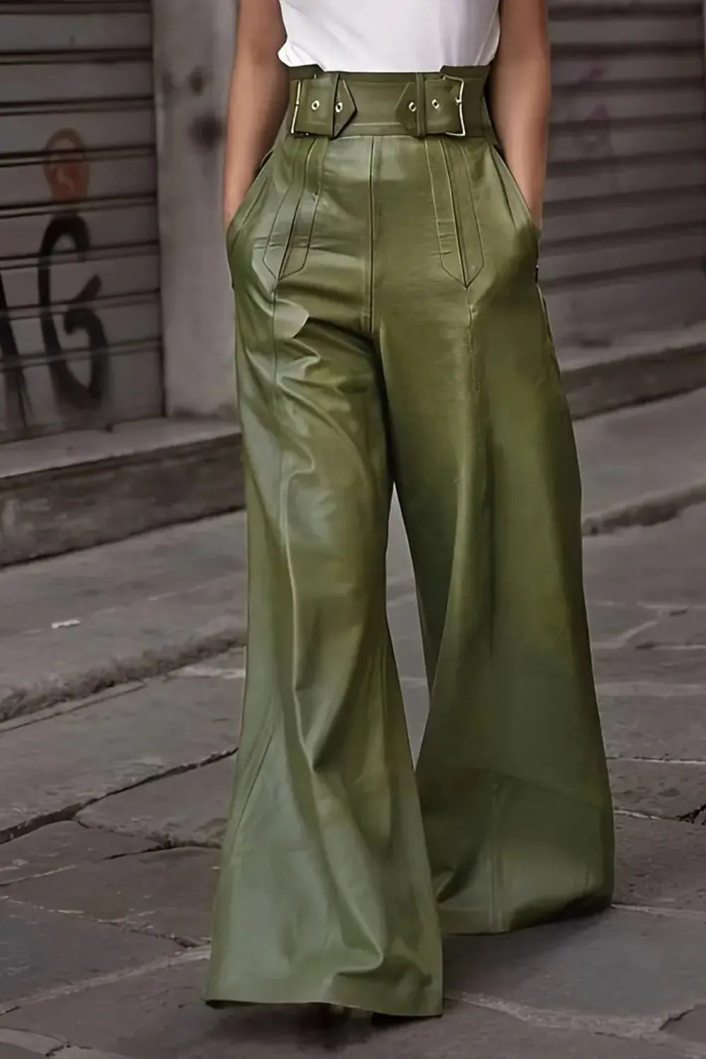 High Waist Wide Flare Pants - Elvaré Store