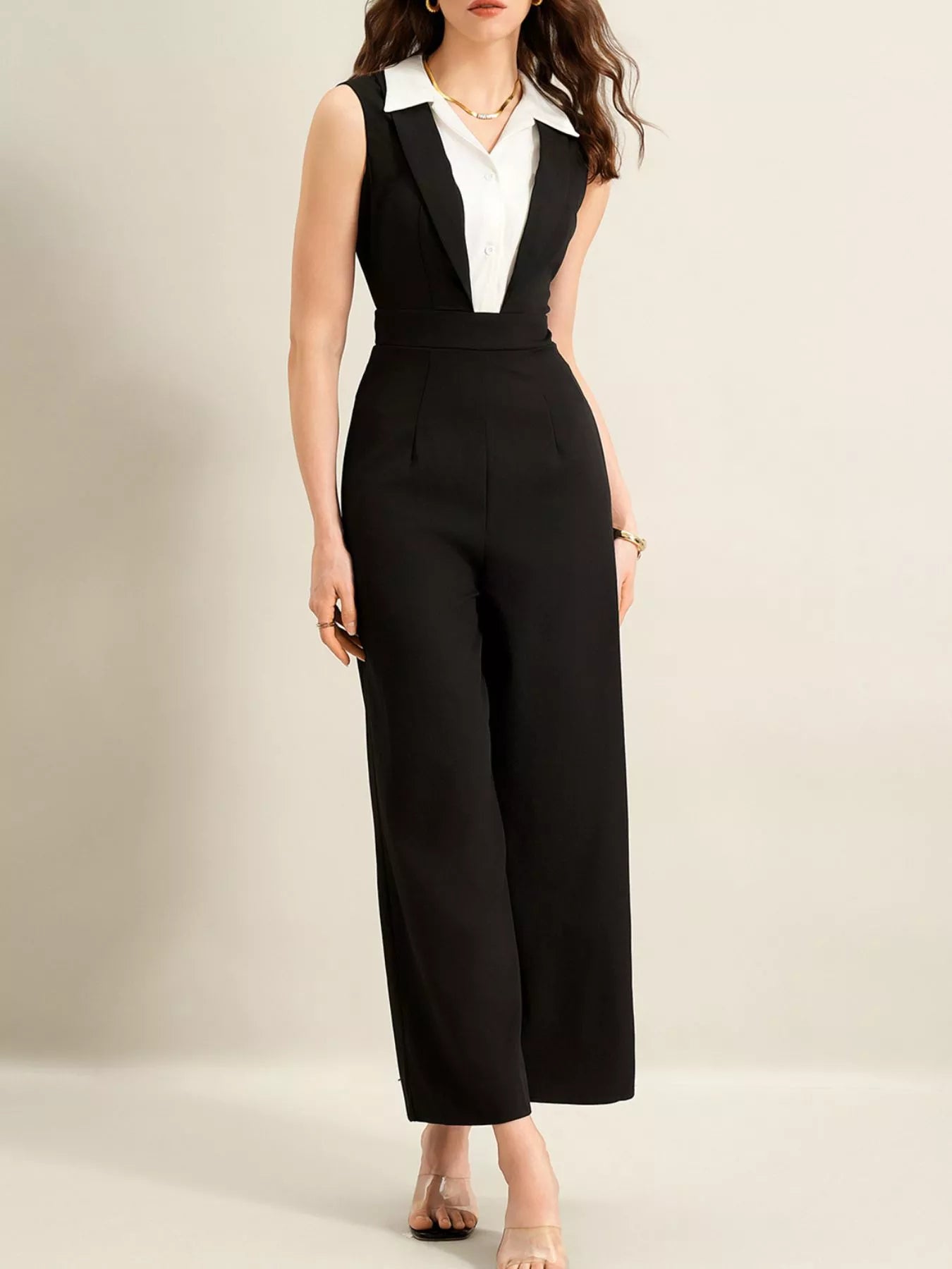 Sleeveless Wide Leg Jumpsuit - Elvaré Store