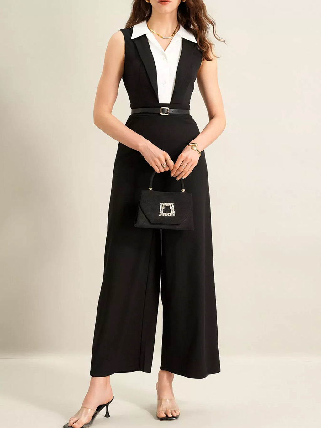 Sleeveless Wide Leg Jumpsuit - Elvaré Store