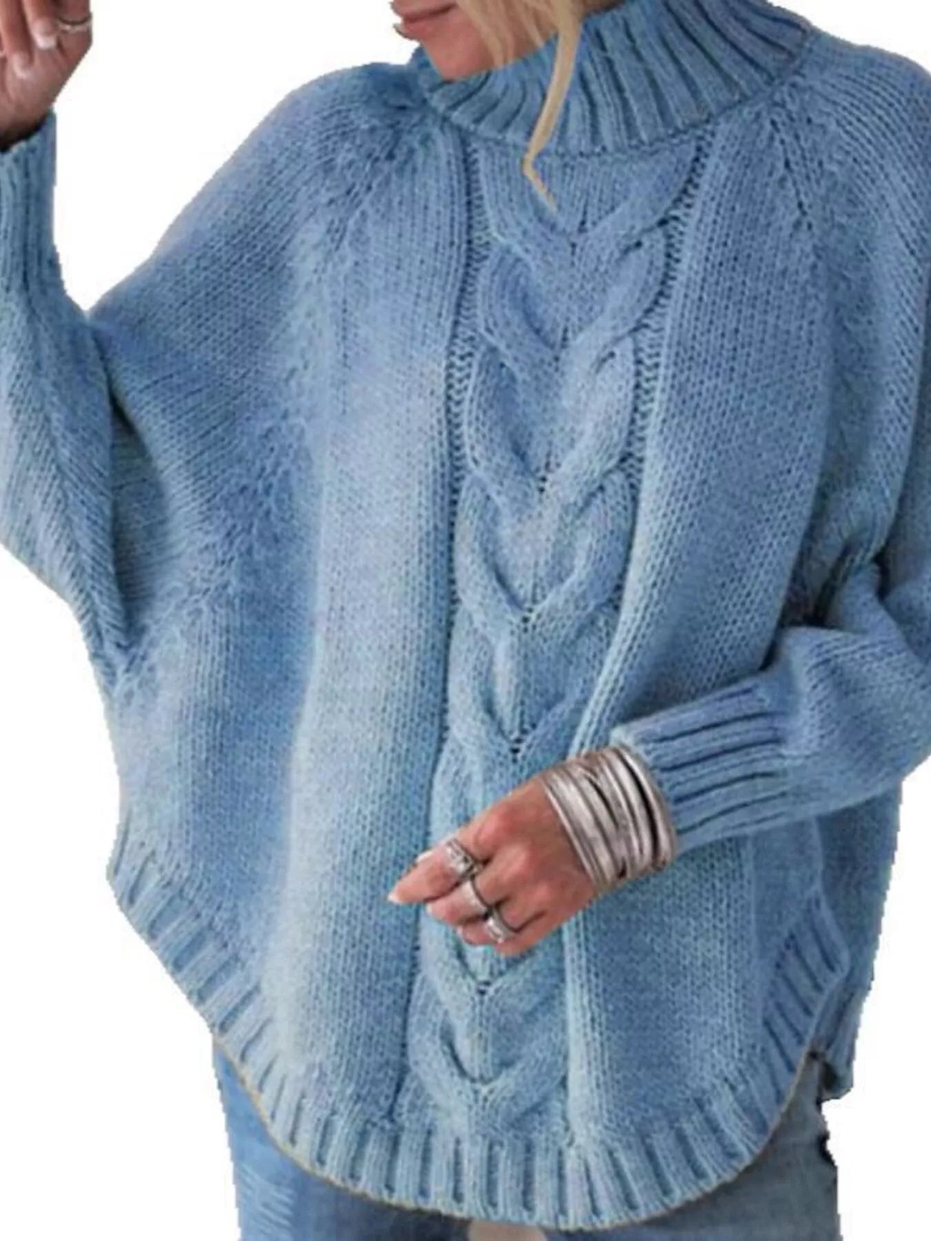 Cable-Knit Long Sleeve Sweater - Elvaré Store
