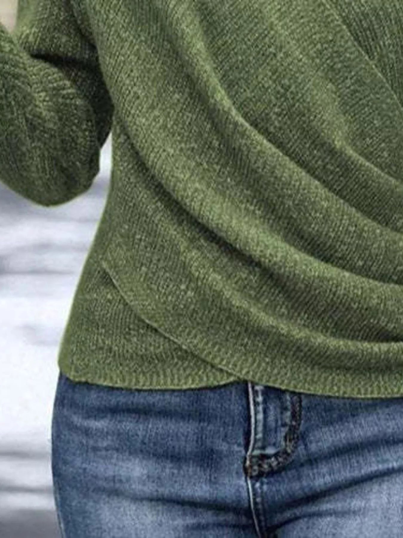 Surplice Long Sleeve Knit Top - Elvaré Store