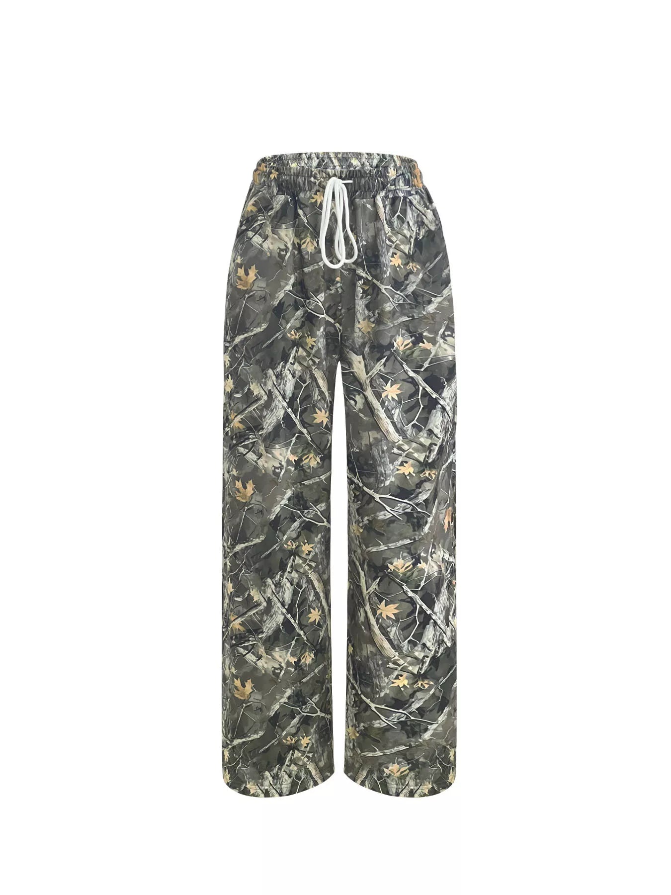Relaxed Fit Camo Print Drawstring Waist Pants - Elvaré Store