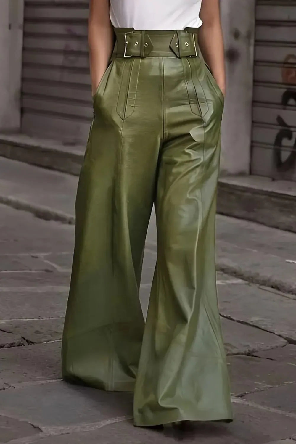 High Waist Wide Flare Pants - Elvaré Store