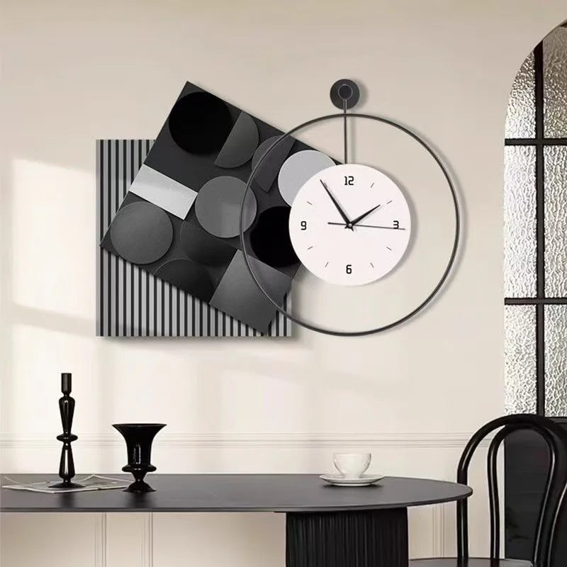 50+60cm S2 Modern Design Silent Clock Wall Hanging Home Decor Clock Modern Light Luxury Hanging Clock Dropshipping Products