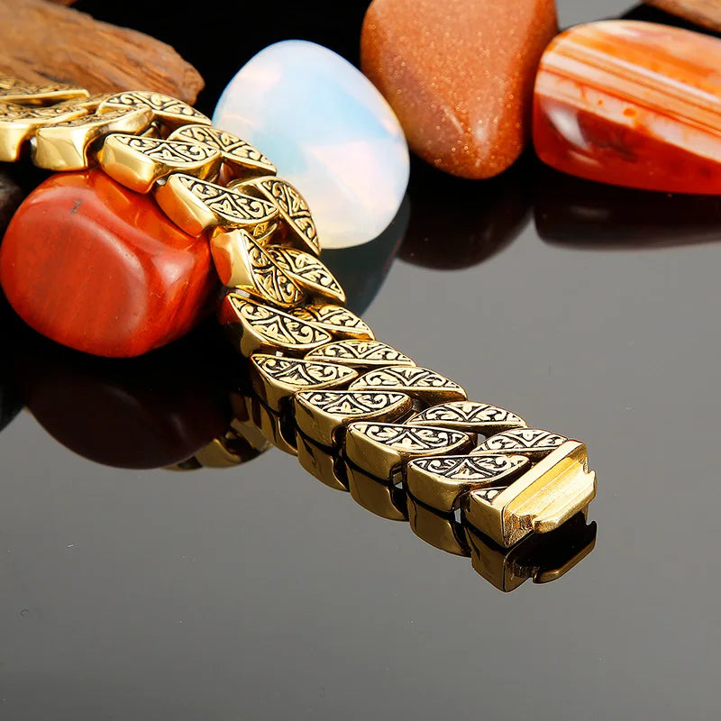 17mm Chunky Cuba Chain Bracelet For Men Stainless Steel 316L Cool Hand Thick Chain Jewelry