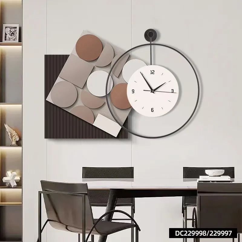 50+60cm S2 Modern Design Silent Clock Wall Hanging Home Decor Clock Modern Light Luxury Hanging Clock Dropshipping Products