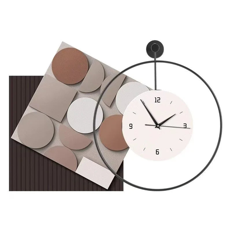 50+60cm S2 Modern Design Silent Clock Wall Hanging Home Decor Clock Modern Light Luxury Hanging Clock Dropshipping Products