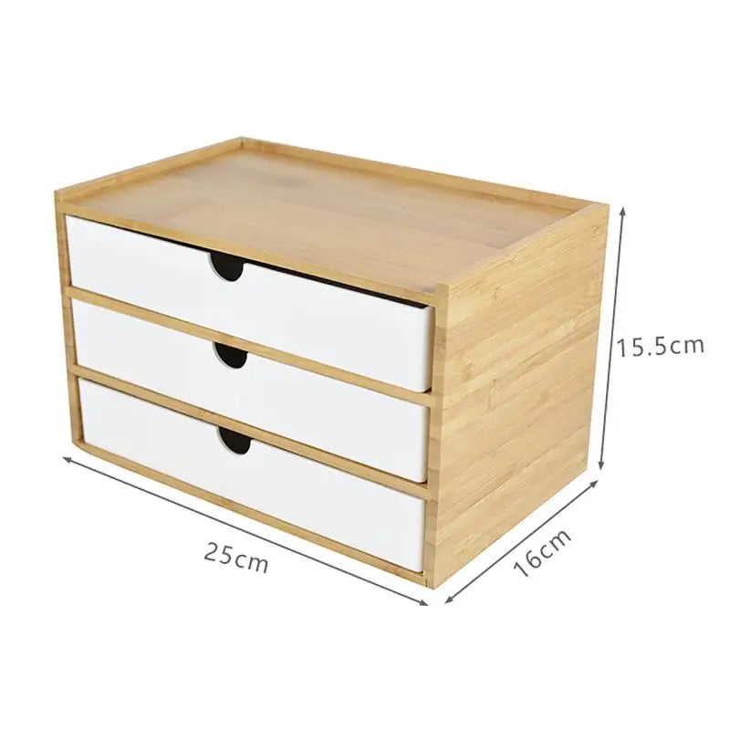 1-3 Layer Bamboo Storage Box Sundries Cosmetic Jewelry Stationery Headset Storage Box Home office hotel Storage Drawers