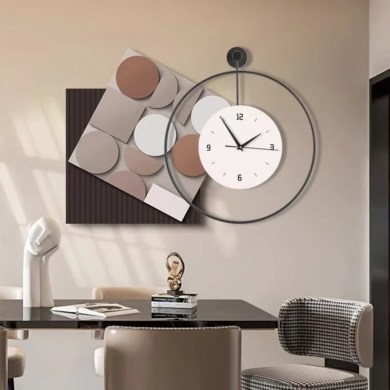 50+60cm S2 Modern Design Silent Clock Wall Hanging Home Decor Clock Modern Light Luxury Hanging Clock Dropshipping Products