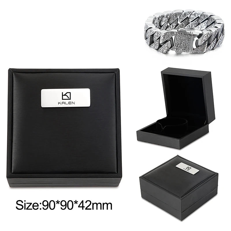 17mm Chunky Cuba Chain Bracelet For Men Stainless Steel 316L Cool Hand Thick Chain Jewelry