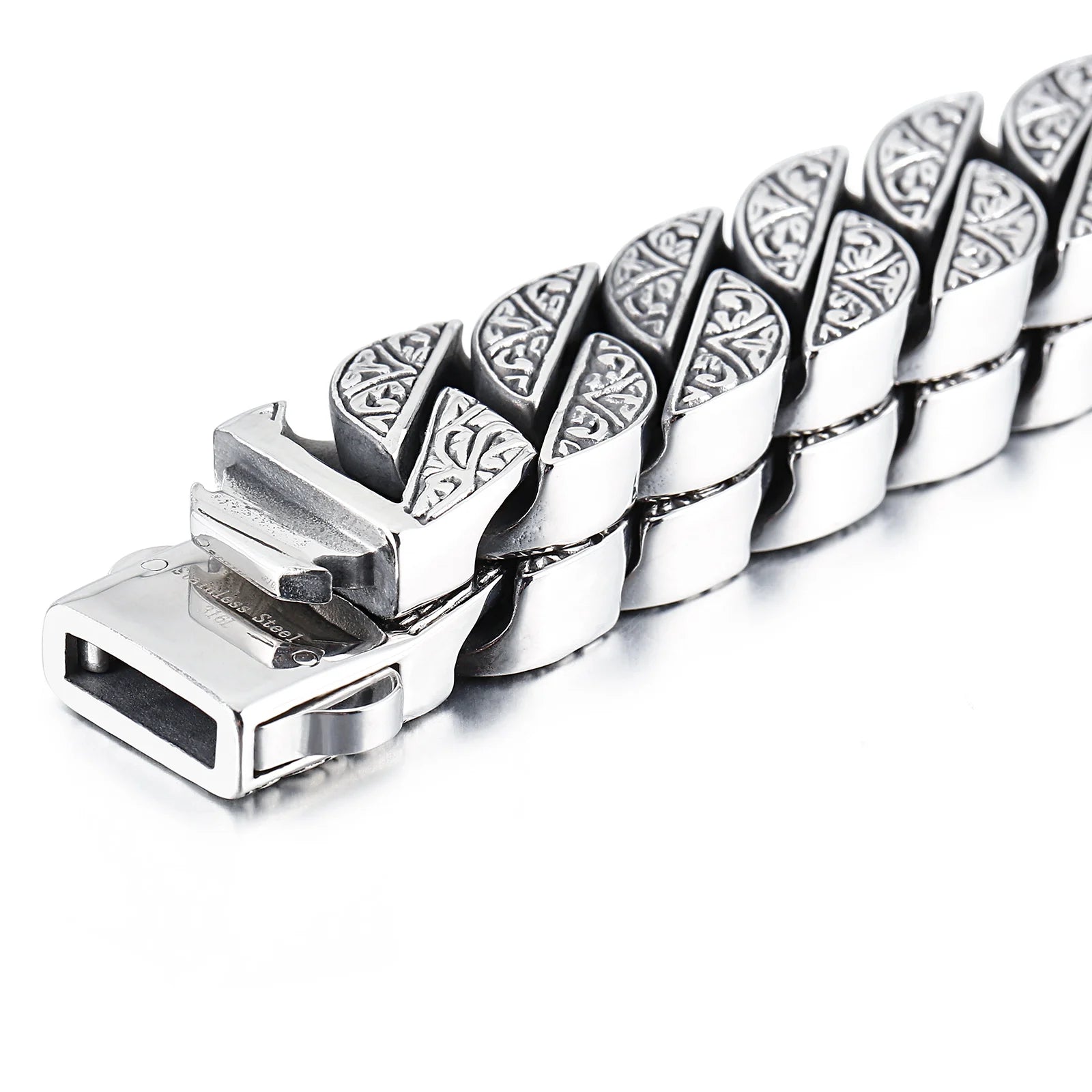 17mm Chunky Cuba Chain Bracelet For Men Stainless Steel 316L Cool Hand Thick Chain Jewelry