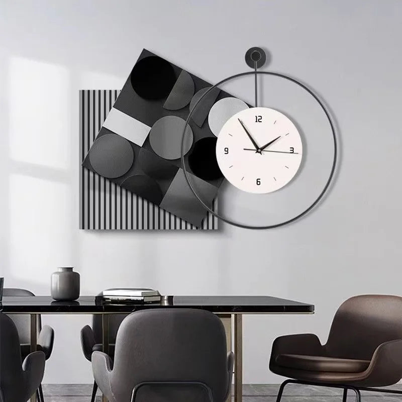 50+60cm S2 Modern Design Silent Clock Wall Hanging Home Decor Clock Modern Light Luxury Hanging Clock Dropshipping Products