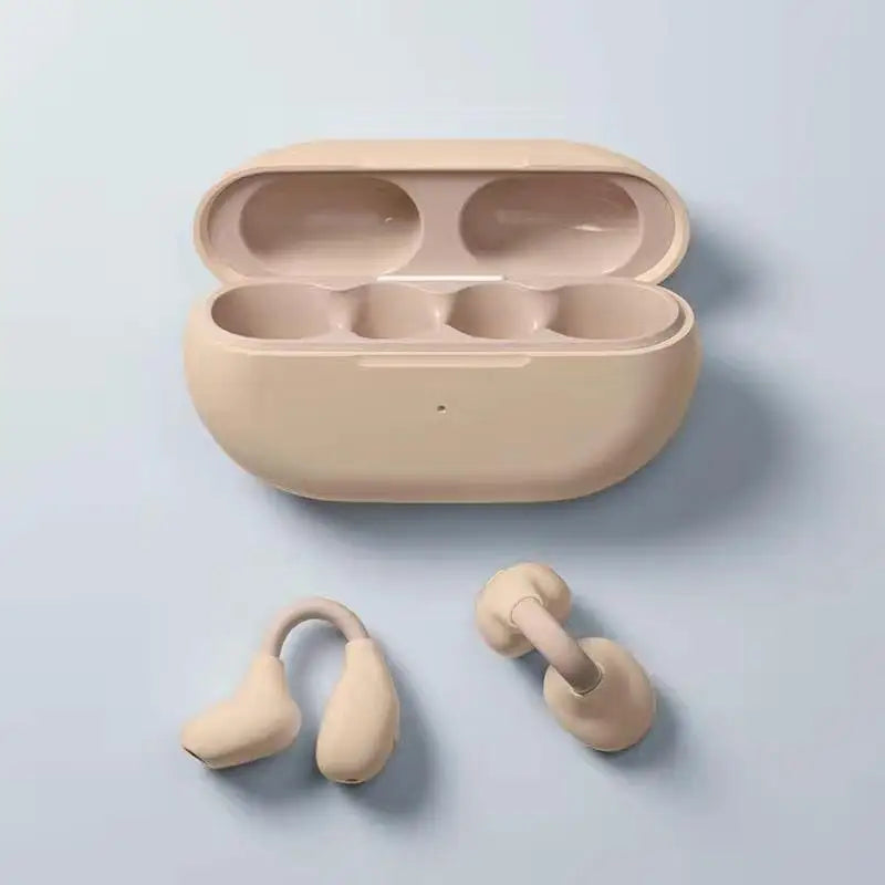 2025 for V5.3 Ear-Clip Wireless Headphones Bone Conduction ENC Noise Cancellation IPX5 Waterproof 30ms Low Delay Sports