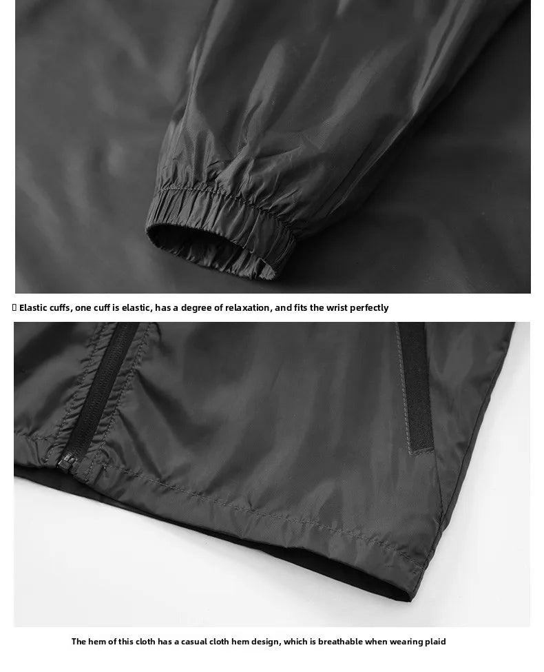 Summer Men's Sunscreen Jacket Ultra Light Ice Silk Breathable UPF50+UV Resistant Cycling Coat City Commuter Outdoor Hiking Jacke