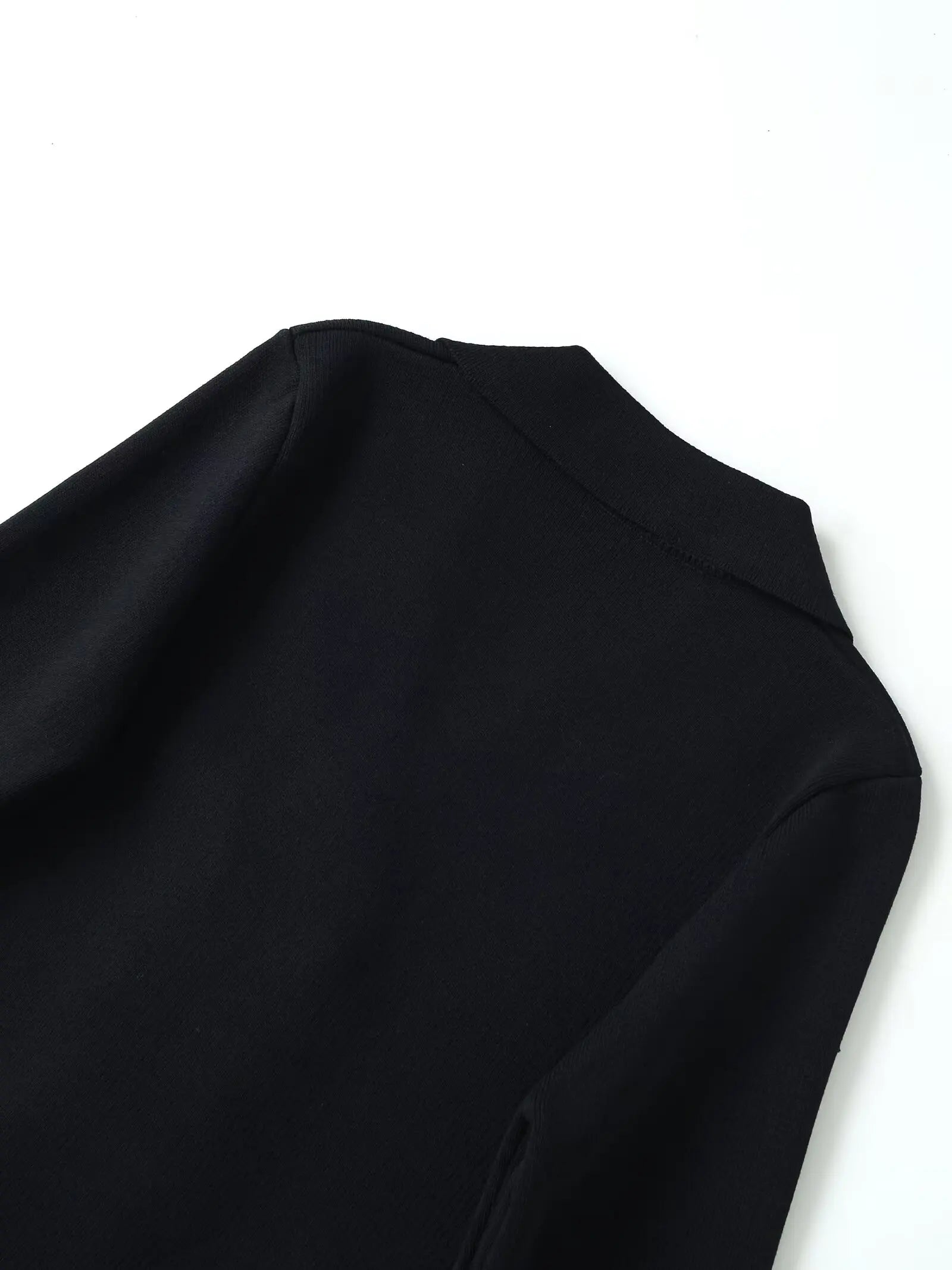 Women Elegant Temperament Knitted Cardigan Slim Double Breasted Turn-Down Collar Female Autumn Winter Blazers Coat Streetwear