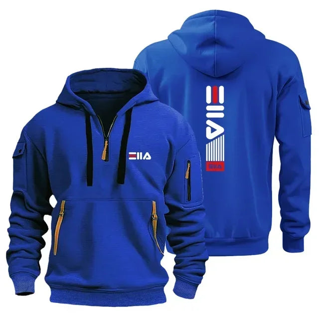 Fashionable men's pullover, outdoor jogging and fitness casual sweatshirt, Spring and Autumn 2025 new men's long-sleeved hoodie