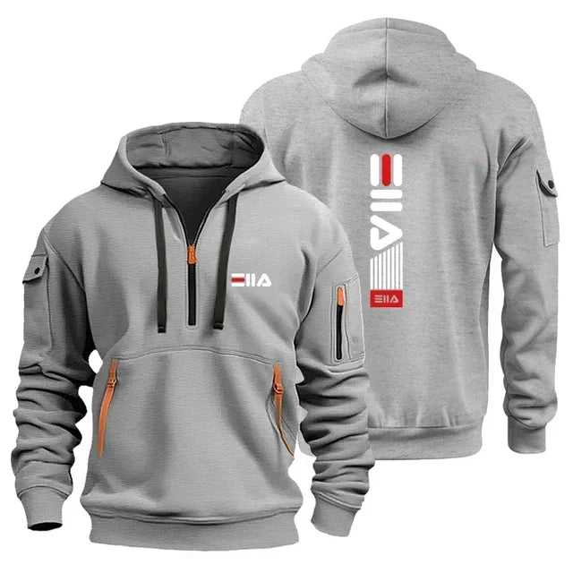 Fashionable men's pullover, outdoor jogging and fitness casual sweatshirt, Spring and Autumn 2025 new men's long-sleeved hoodie