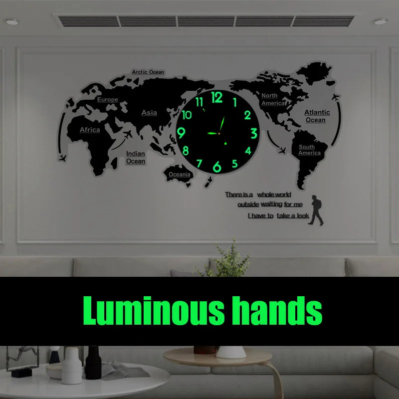 Unique Acrylic Wall Clock 3D DIY Large Wall Hanging Clock