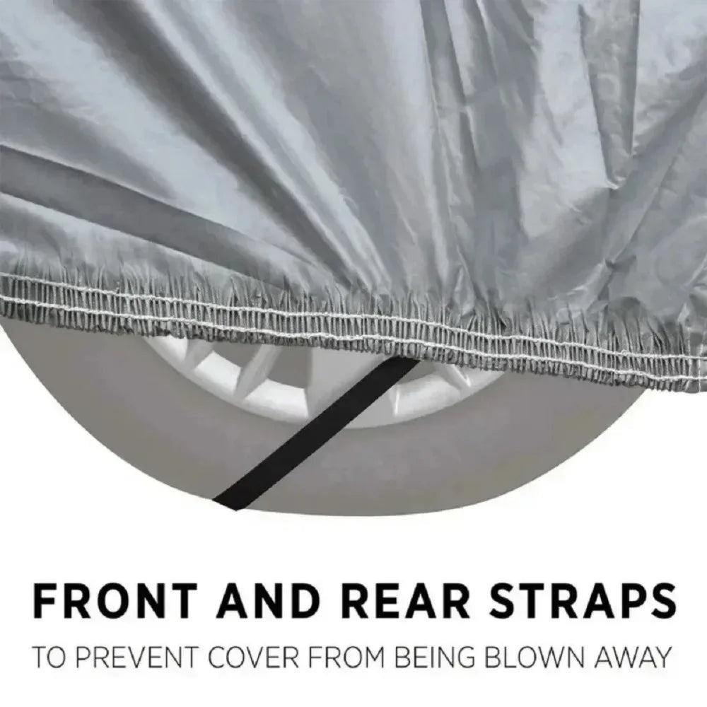 1 PCS Four Seasons Fit Full Car Cover Waterproof Dustproof PE Film Coat Aluminum Protective Sunshade UV Ray Reflectioncar Cover