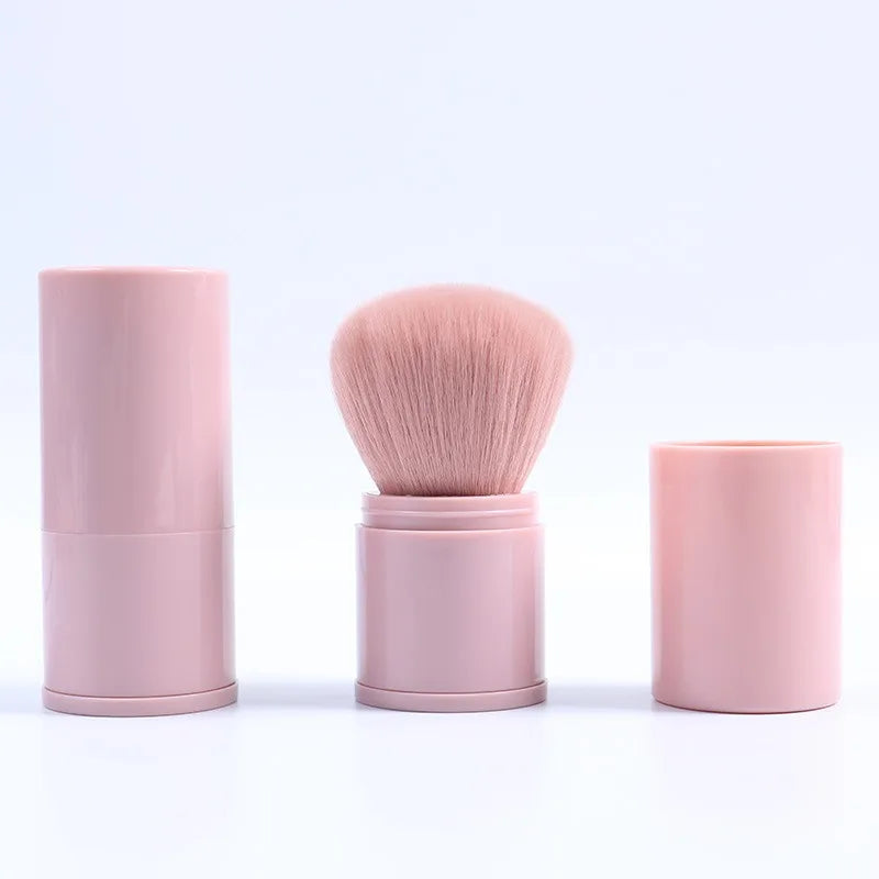 1PCS Portable Telescopic Brush with Cover Multi Function Cosmetic Brush Plastic Brush Handle Powder Powder Blusher Beauty Tool