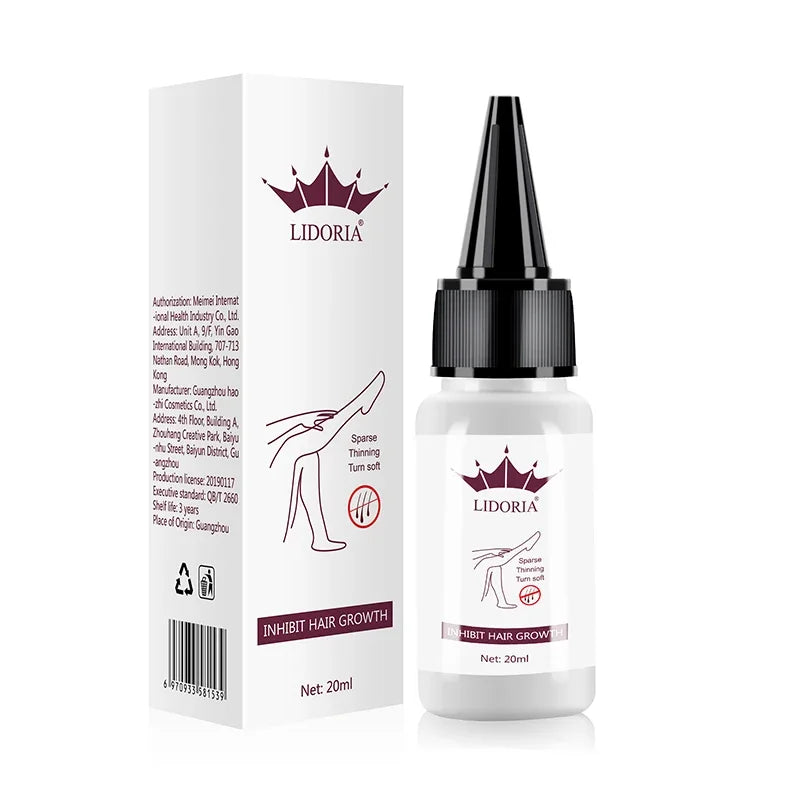 Natural Permanent Hair Removal Serum Stop Hair Growth Inhibitor Removal Face Armpit Legs Body Pubic Hair Depilation Serum 10ml