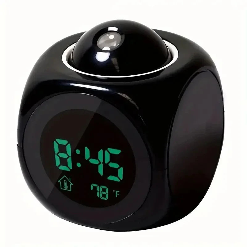 1PCProjection Alarm Clock Ceiling Display Snooze Desk Table Clock Voice Multifunction Digital Projection Clock Temperature Displ