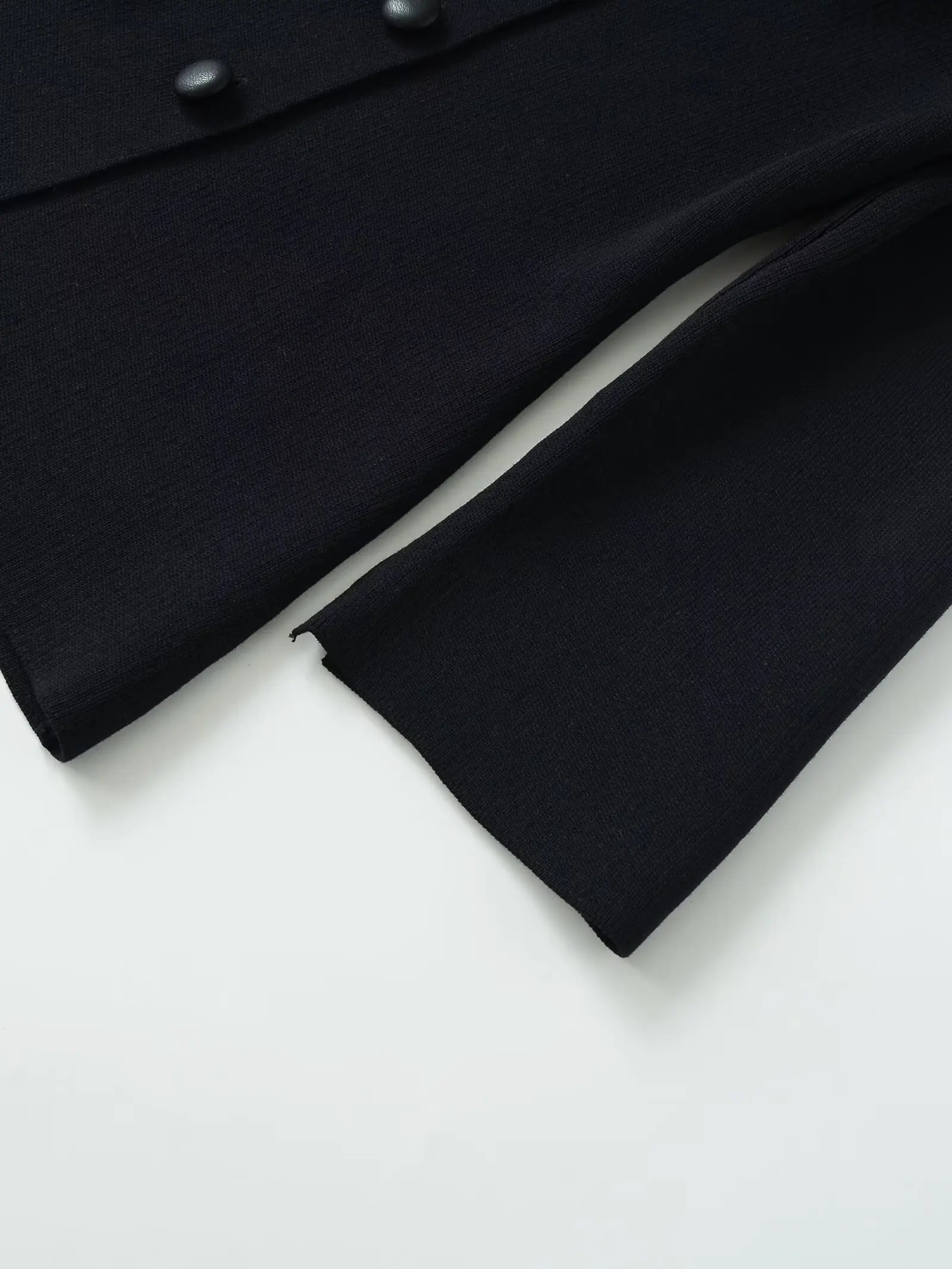 Women Elegant Temperament Knitted Cardigan Slim Double Breasted Turn-Down Collar Female Autumn Winter Blazers Coat Streetwear