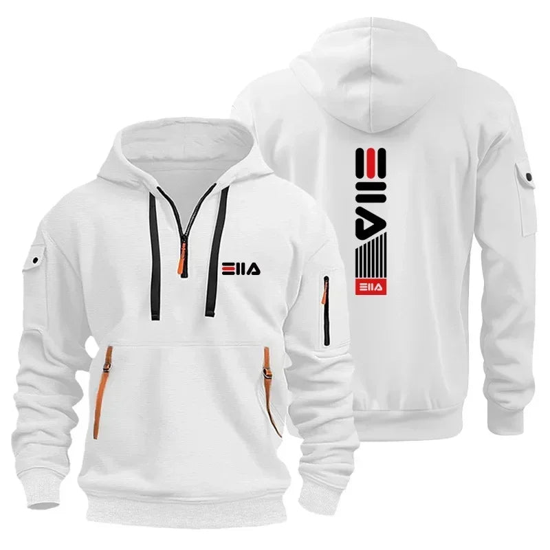 Fashionable men's pullover, outdoor jogging and fitness casual sweatshirt, Spring and Autumn 2025 new men's long-sleeved hoodie