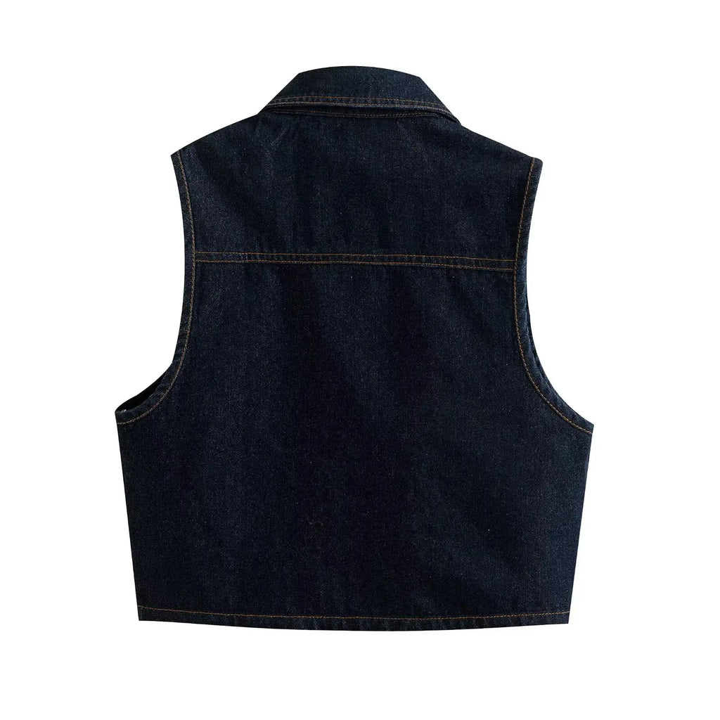 Nlzgmsj Spring Women Casula Denim Long Skirts Sets New Fashion Denim Cropped Vest Coat Women Suit Casual Set Womens Outfits ﻿