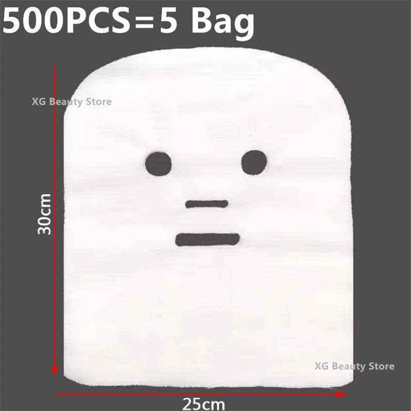 100/200/500PCS 25x30cm Pure Cotton Disposable Gauze Face Mask Paper Sheet Beauty Salon Special Gauze Absorption Non-Irritating