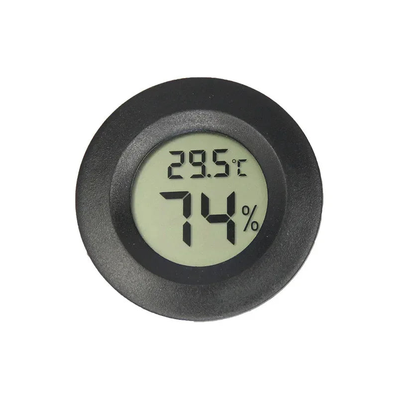 2/4 Pcs Mini Hygrometer Thermometer Fahrenheit or Celsius Meter Digital LCD Monitor Indoor Room Round Humidity Temperature Gauge