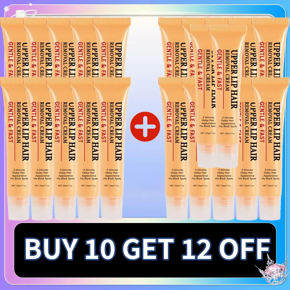 3 Minutes Fast Hair Removal Cream Painless Hair Growth Inhibitor Lip Face Arm Armpit Leg Permanent Depilatory for Men Women Care