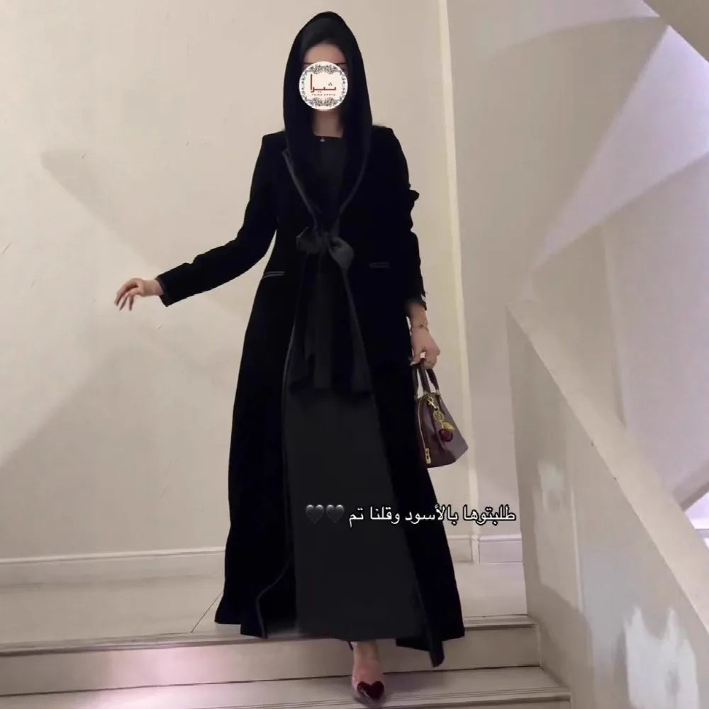 Muslim Women Dress Abaya Trench Coat REid Ramadan Jalabiya Abayas Kaftan Dubai Vestidos Arab Morocco Cardigan Robe 2026