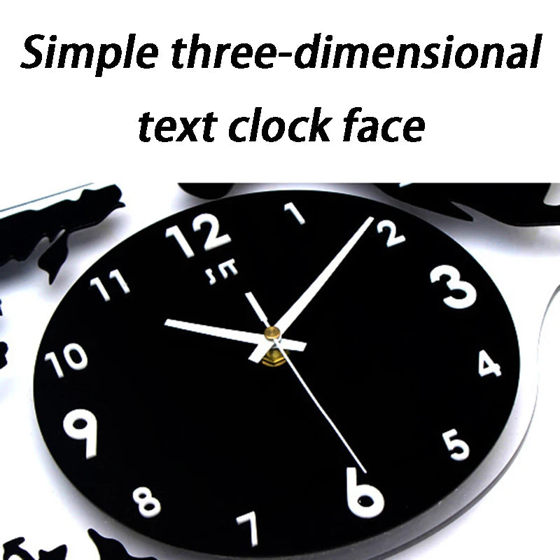 Large 3d Wall Clock Creative World Map Wall Clocks