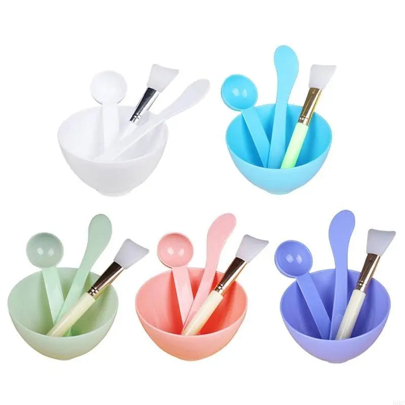 4PCS Face Mask Mixing Bowl Set DIY Facemask Mixing Tool with Silicone for Facial Mask Bowl Makeup Brushes Spatula Beauty Skin