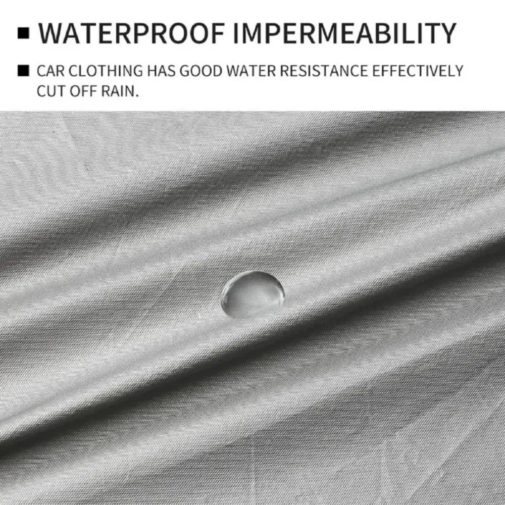 1 PCS Four Seasons Fit Full Car Cover Waterproof Dustproof PE Film Coat Aluminum Protective Sunshade UV Ray Reflectioncar Cover