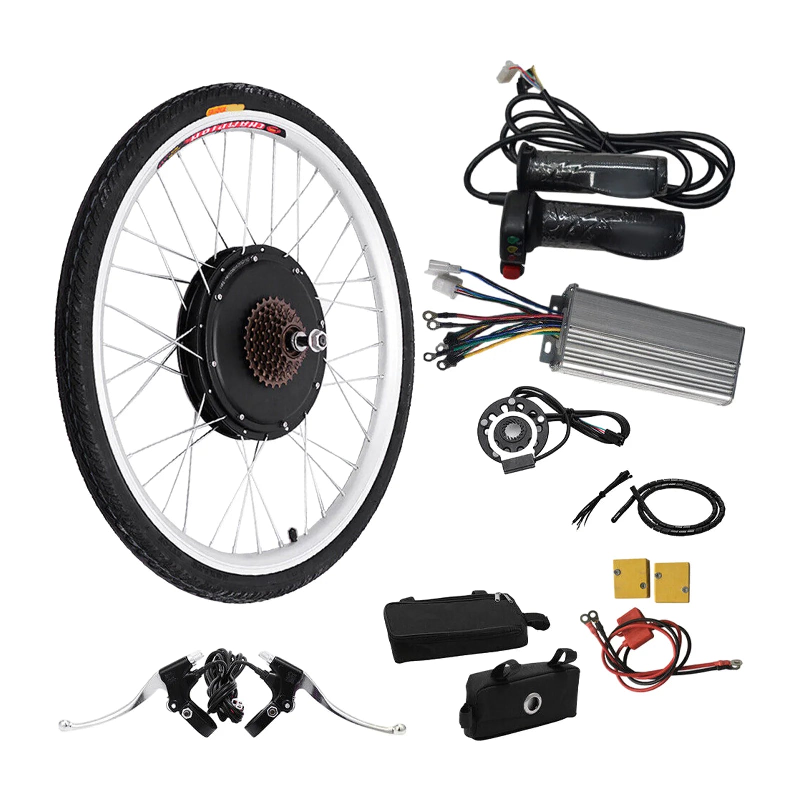 26" 48V 1000W Rear Wheel Ebike Conversion Kit – High-Performance Electric Brushless Bike Motor Set