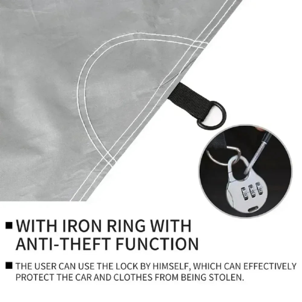 1 PCS Four Seasons Fit Full Car Cover Waterproof Dustproof PE Film Coat Aluminum Protective Sunshade UV Ray Reflectioncar Cover