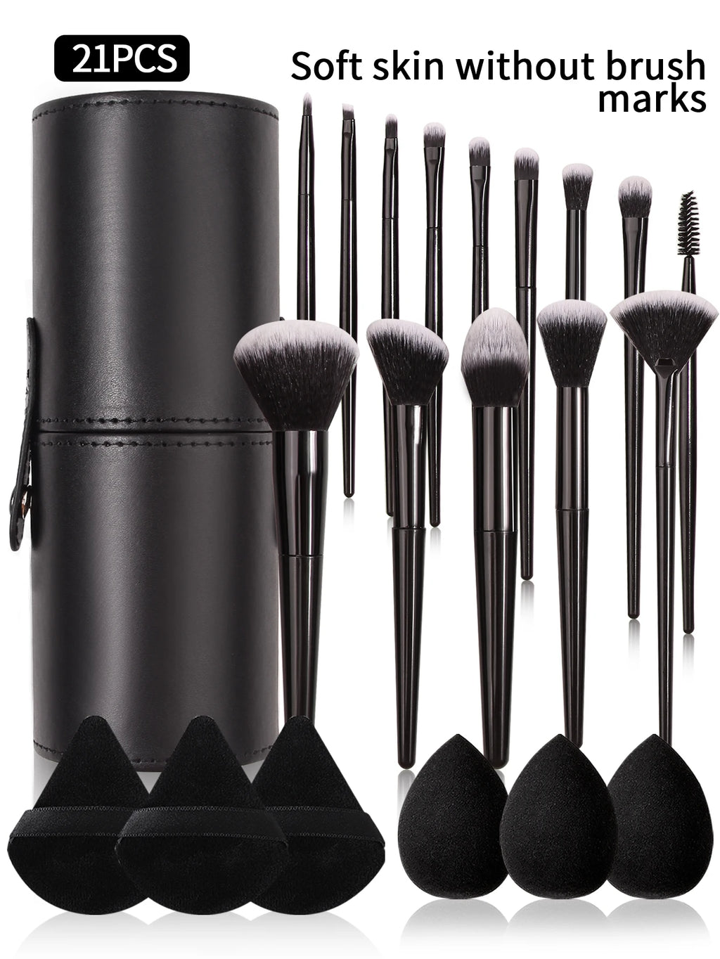 Black Makeup Brush Set Professional Super soft detail brush Blush Brush