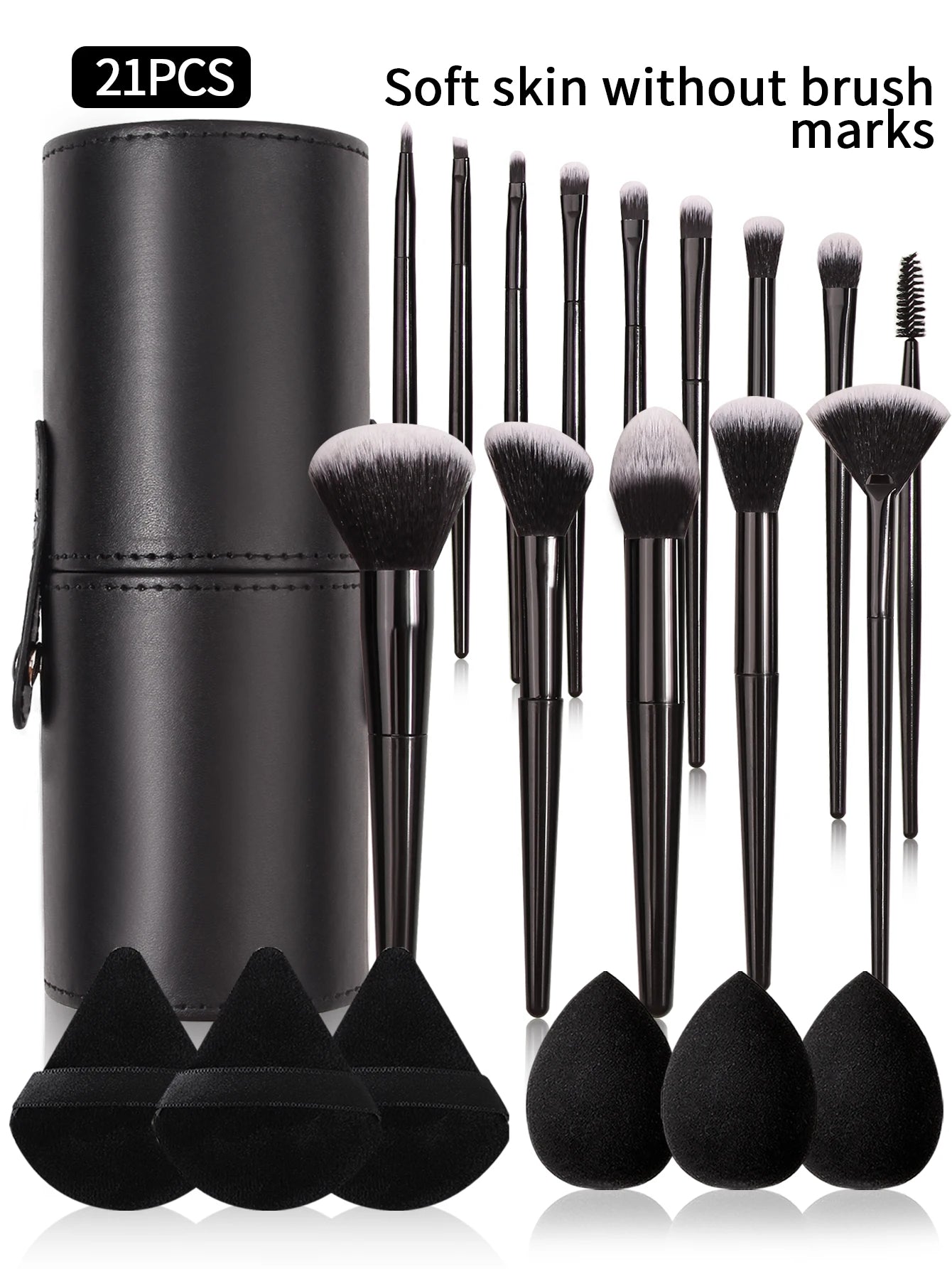 Black Makeup Brush Set Professional Super soft detail brush Blush Brush