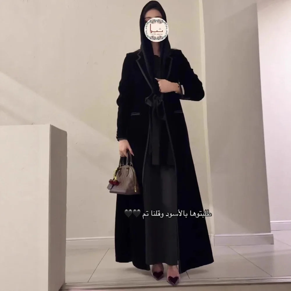 Muslim Women Dress Abaya Trench Coat REid Ramadan Jalabiya Abayas Kaftan Dubai Vestidos Arab Morocco Cardigan Robe 2026