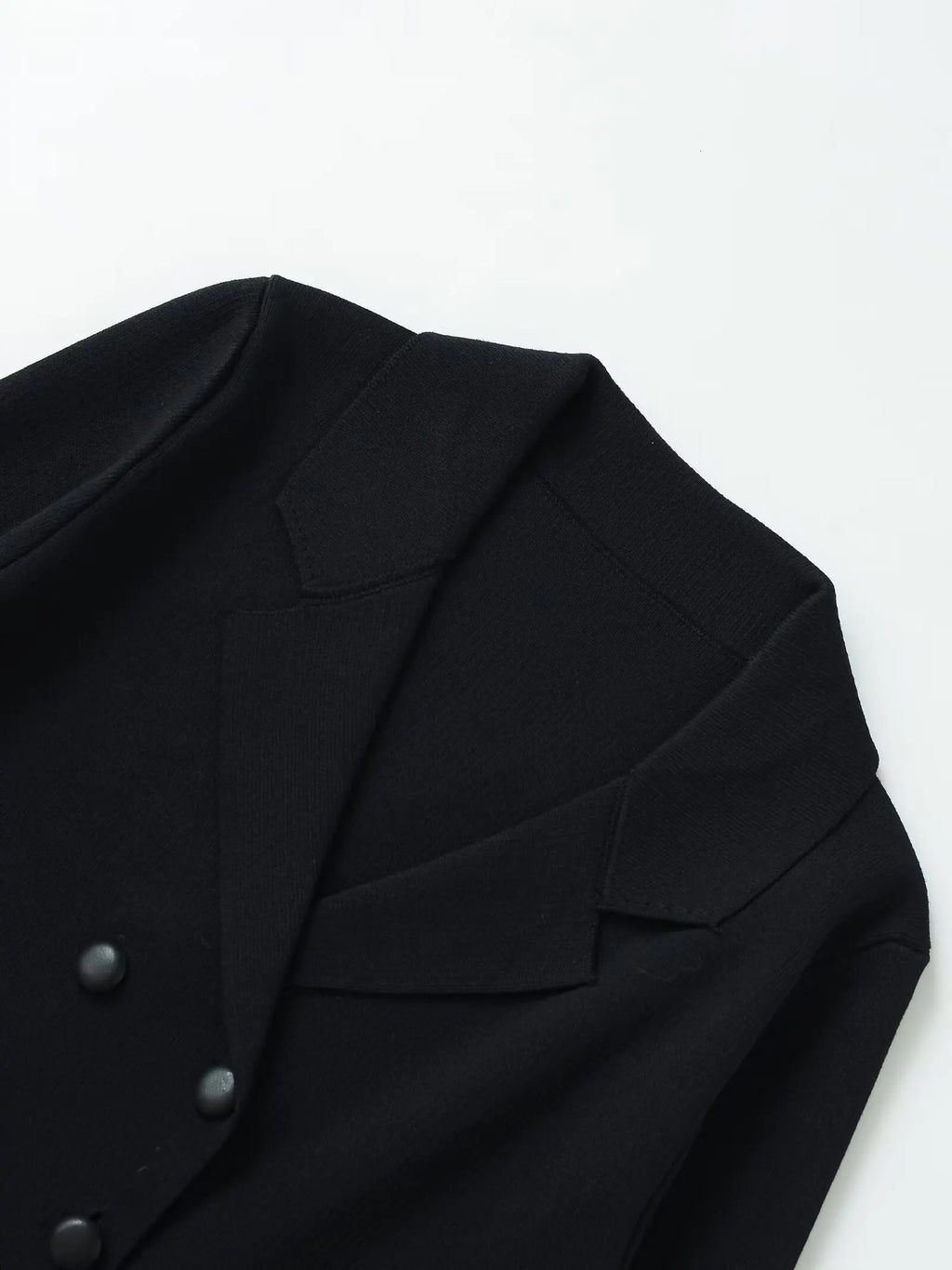 Women Elegant Temperament Knitted Cardigan Slim Double Breasted Turn-Down Collar Female Autumn Winter Blazers Coat Streetwear