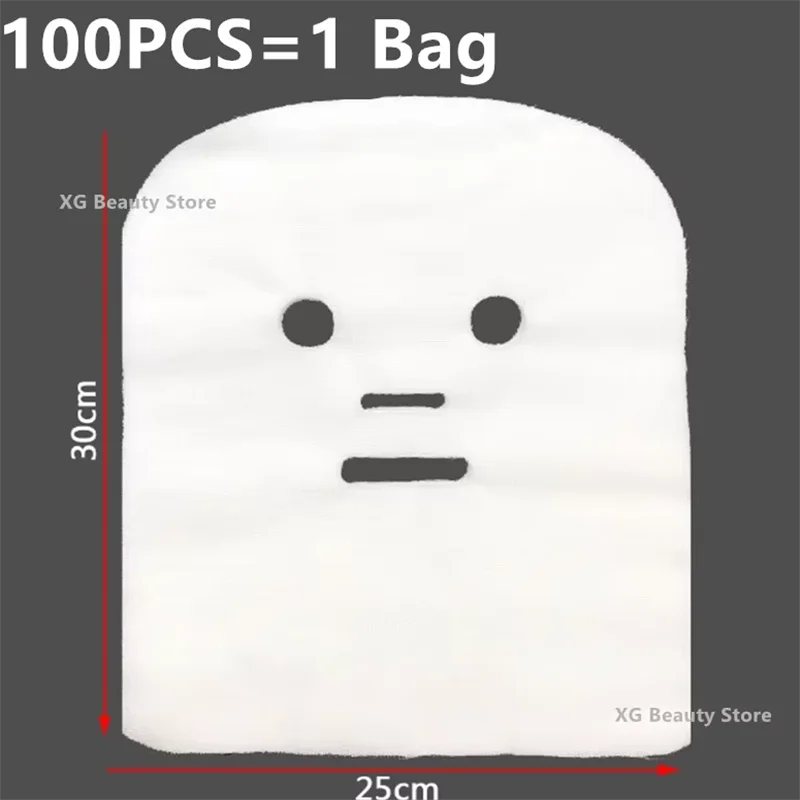 100/200/500PCS 25x30cm Pure Cotton Disposable Gauze Face Mask Paper Sheet Beauty Salon Special Gauze Absorption Non-Irritating