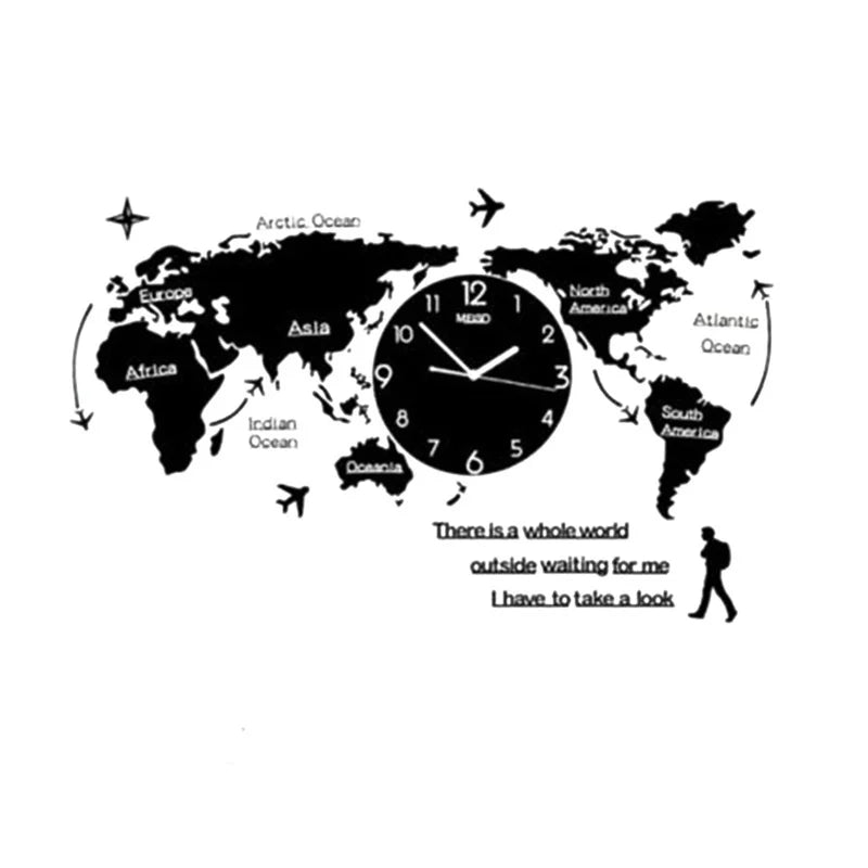Unique Acrylic Wall Clock 3D DIY Large Wall Hanging Clock