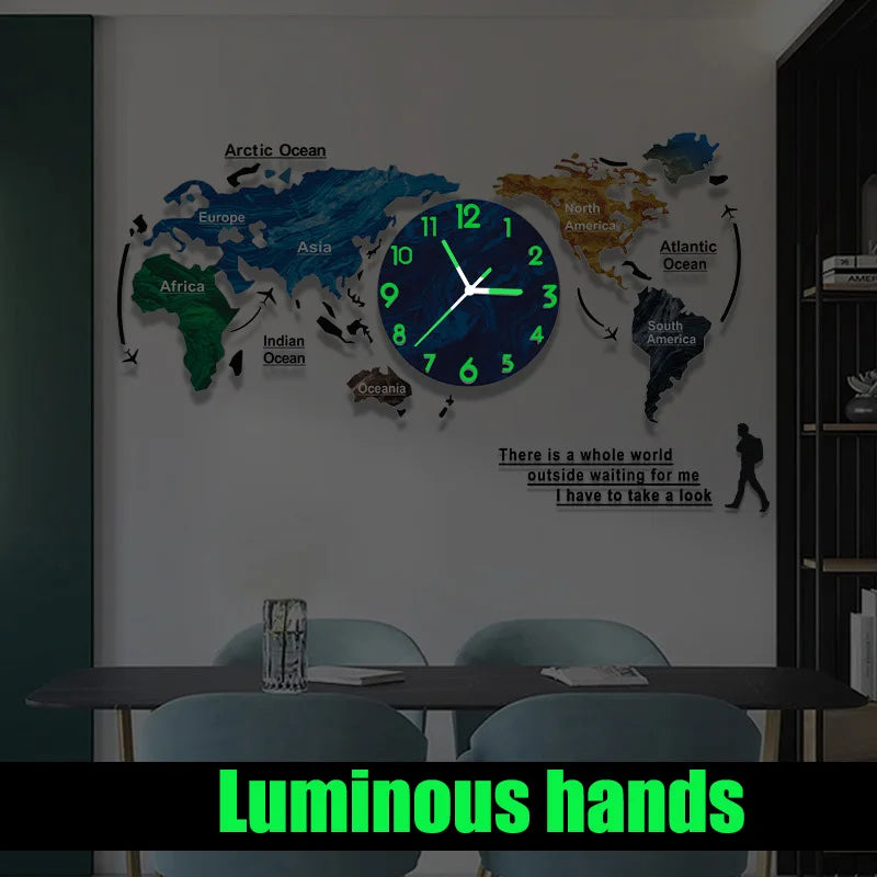 Unique Acrylic Wall Clock 3D DIY Large Wall Hanging Clock