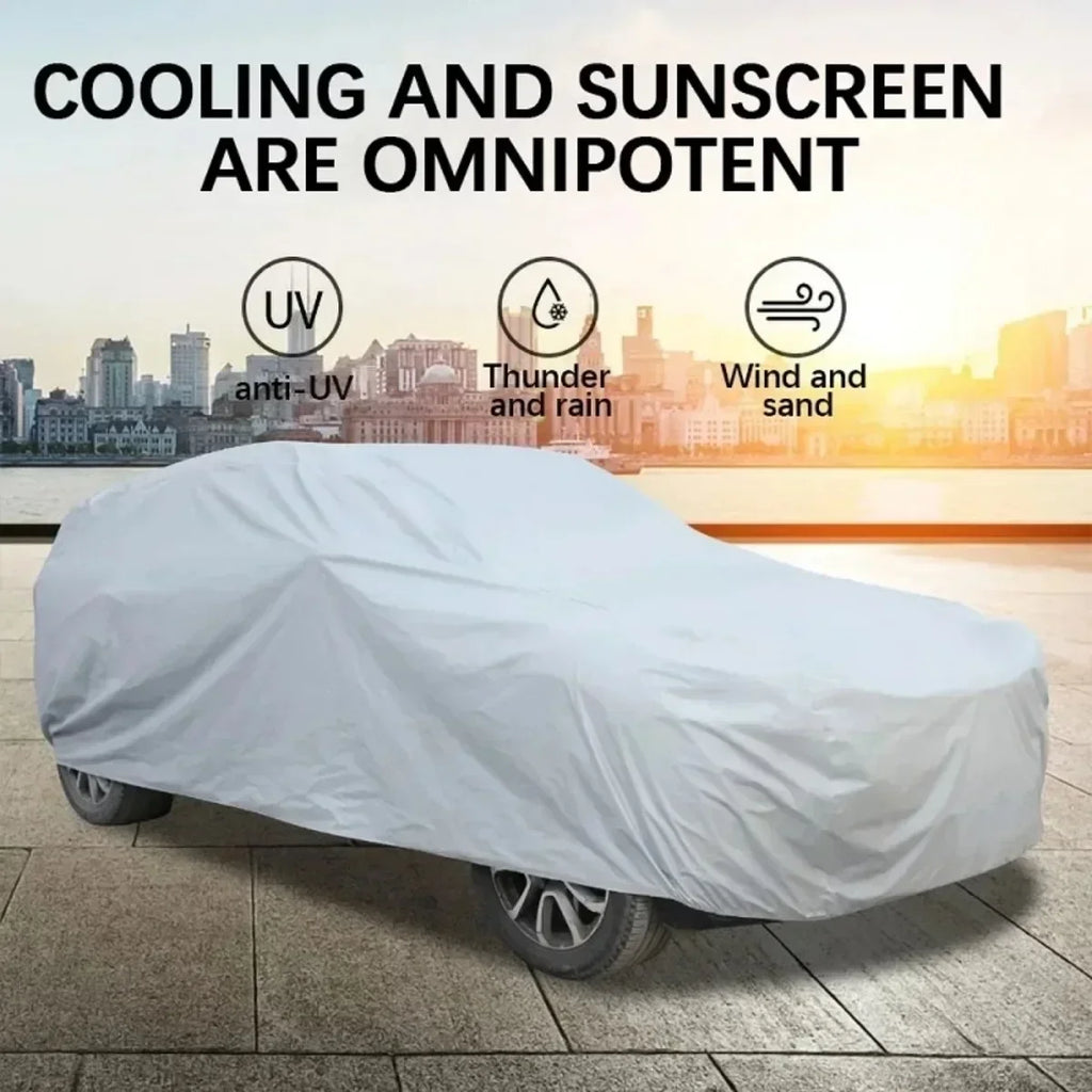 1 PCS Four Seasons Fit Full Car Cover Waterproof Dustproof PE Film Coat Aluminum Protective Sunshade UV Ray Reflectioncar Cover