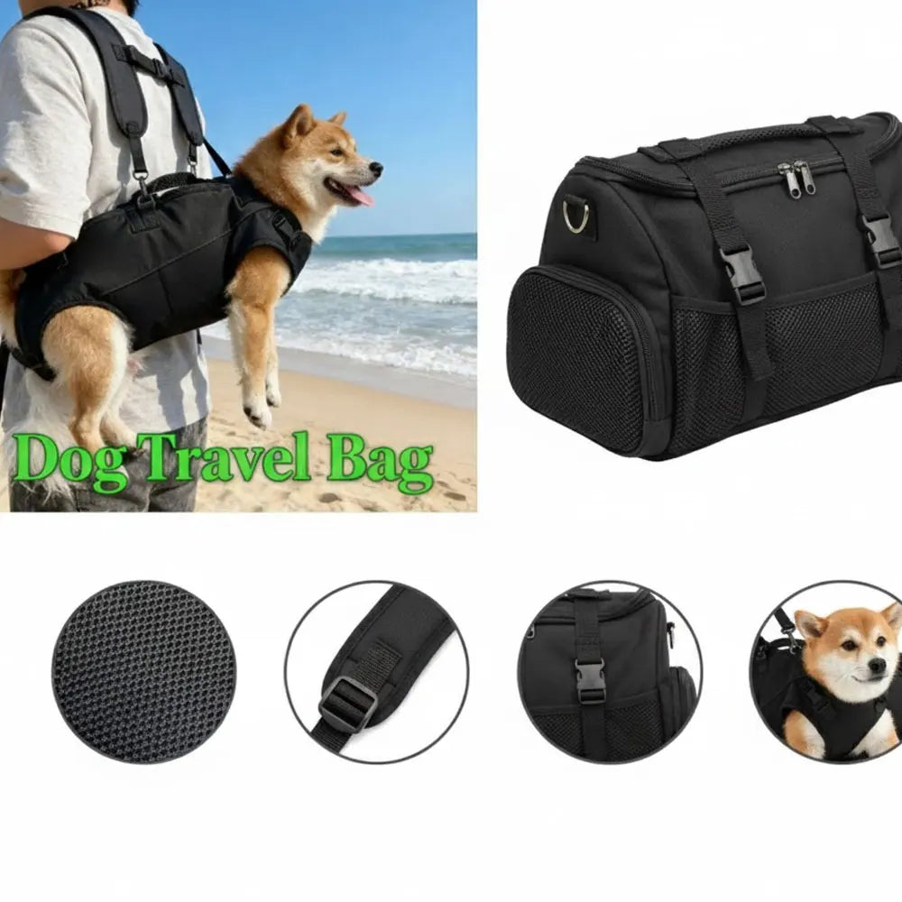 Pet Traction Dog Out Backpack Portable Breathable Back shoulder