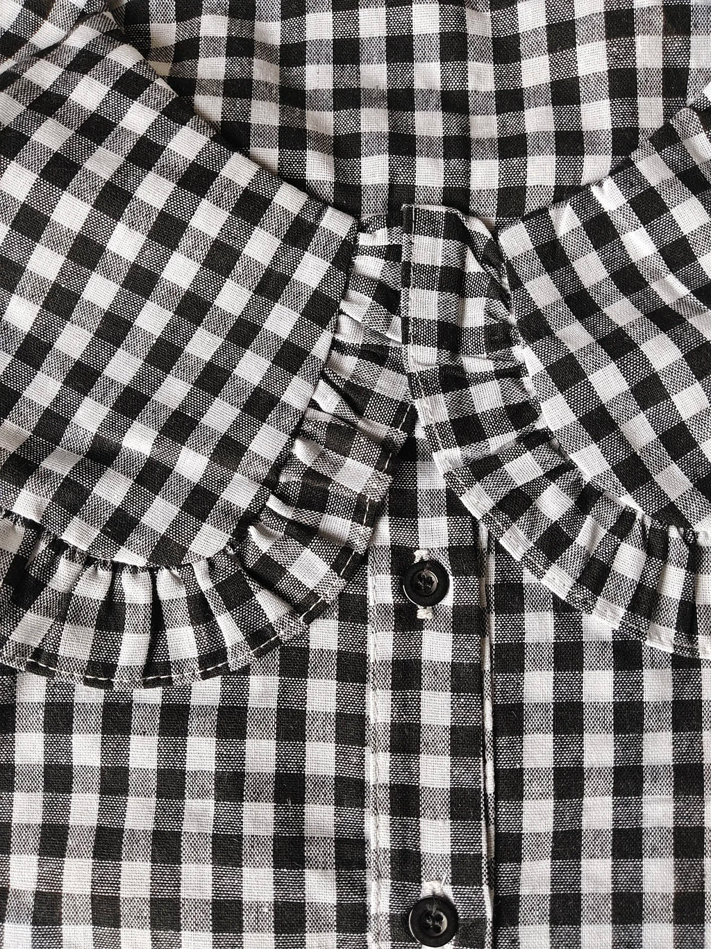 Women Blouse Spring Black  White Plaid Long Sleeve Loose-Fitting Shirt Coat Top Blusas Ropa De Mujer