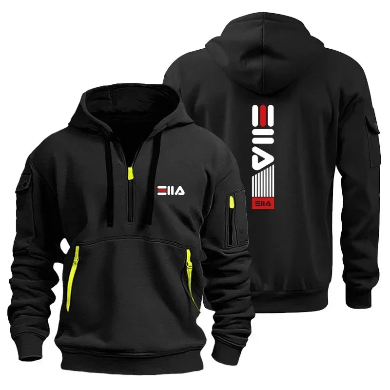 Fashionable men's pullover, outdoor jogging and fitness casual sweatshirt, Spring and Autumn 2025 new men's long-sleeved hoodie