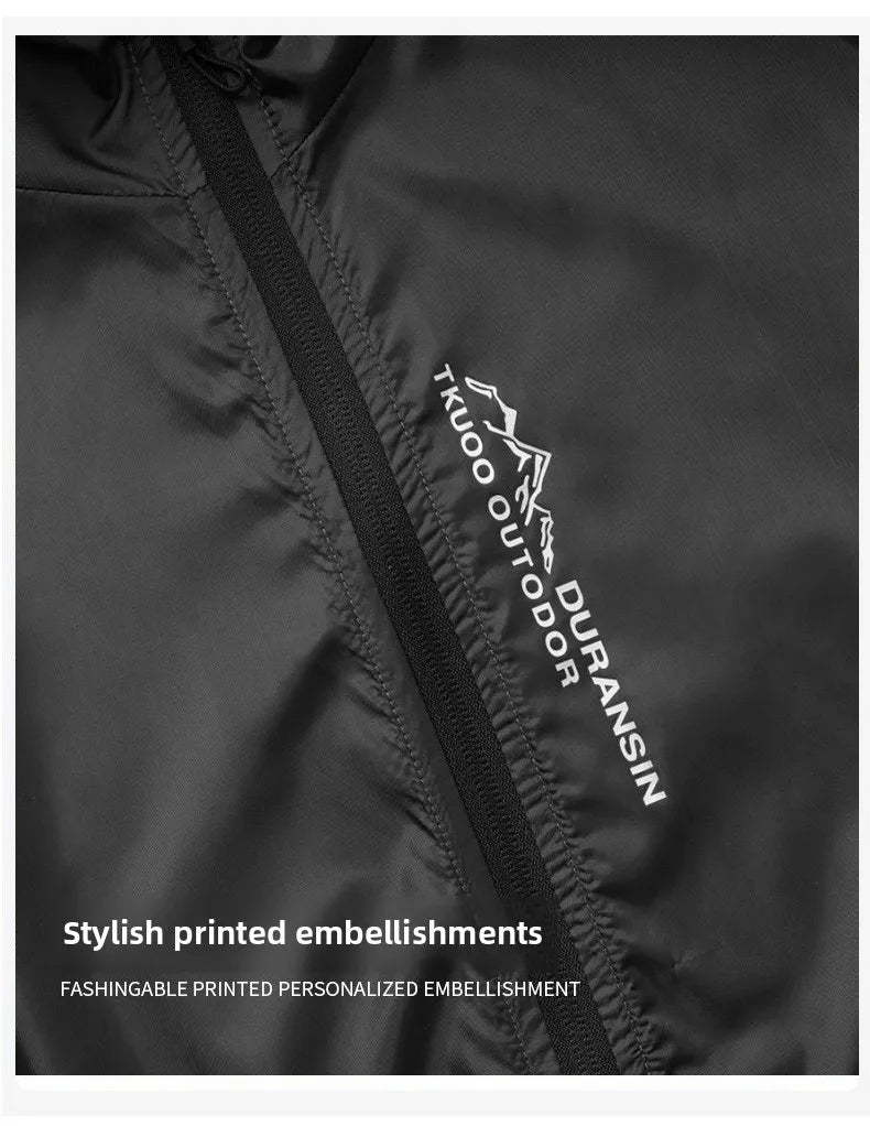Summer Men's Sunscreen Jacket Ultra Light Ice Silk Breathable UPF50+UV Resistant Cycling Coat City Commuter Outdoor Hiking Jacke